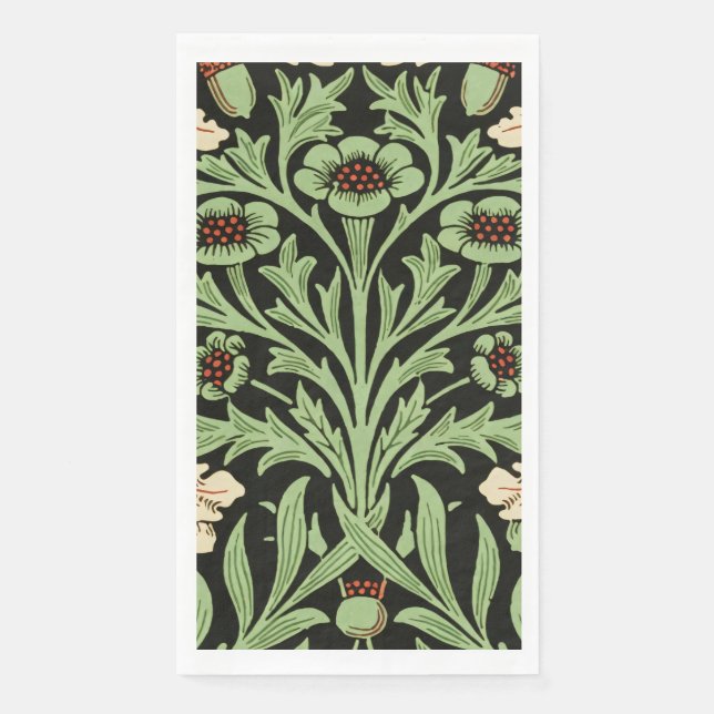  William Mirrors Acorns & Oak Leaves Summer Garden Napkin (Front)