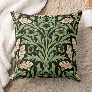 William Mirrors Acorns & Oak Leaves Summer Garden Throw Pillow