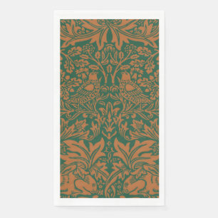 William Morris 1881 Birds, Rabbit Floral Pattern Napkin
