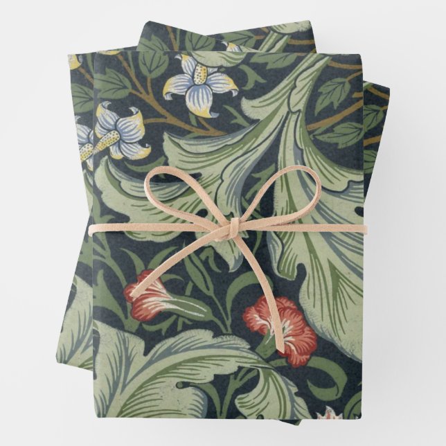 William Morris 19th Century Wrapping Paper Sheets (In situ)