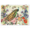 WILLIAM MORRIS, A PEACOCK,  FLORAL TISSUE PAPER