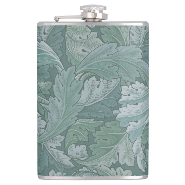 William Morris Acanthus Botanical Harmony Classic Hip Flask (Front)