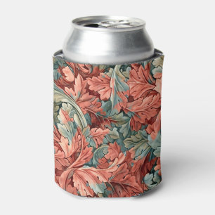 William Morris Acanthus Botanical Red Green Can Cooler