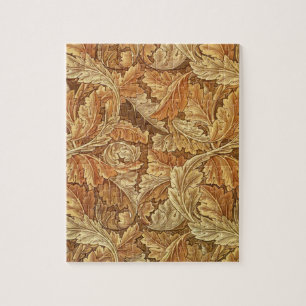 William Morris Acanthus Brown Artwork Jigsaw Puzzle