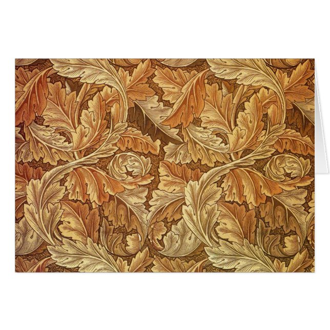 William Morris Acanthus Brown Feuilles d'automne (Devant horizontal)
