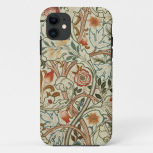 William Morris Acanthus Embroidery Floral Pattern iPhone 11 Case