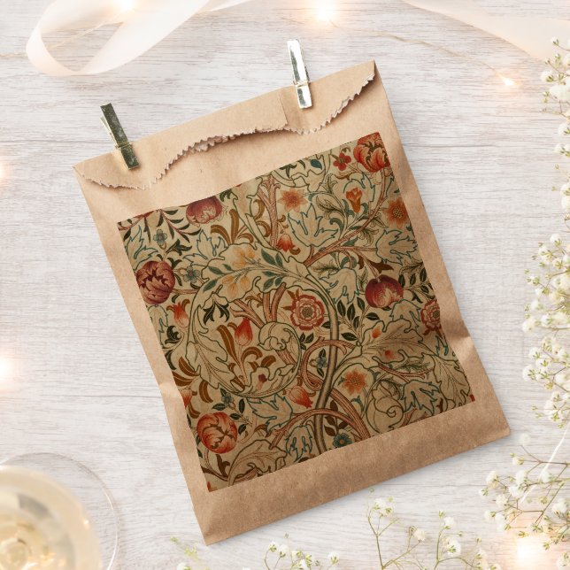 William Morris Acanthus Embroidery Floral Pattern  Favour Bag (Clipped)