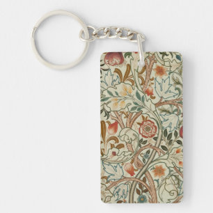 William Morris Acanthus Embroidery Floral Pattern Keychain
