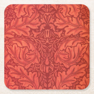 William Morris Acanthus For Velveteen Design Square Paper Coaster