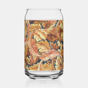William Morris Acanthus Leaf Autumn Pattern Can Glass
