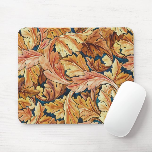 William Morris Acanthus Leaf Autumn Pattern Mouse Pad (With Mouse)