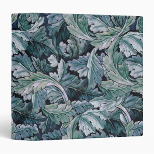 William Morris Acanthus Leaf Blue Vintage Pattern Binder