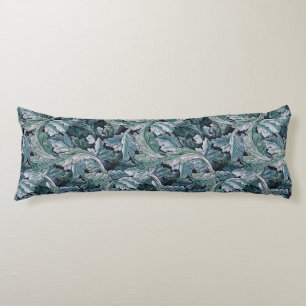 William Morris Acanthus Leaf Blue Vintage Pattern Body Pillow