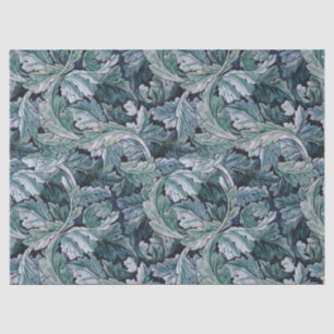 William Morris Acanthus Leaf Blue Vintage Pattern Tissue Paper