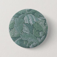 William Morris Acanthus Leaf Teal Blue Pattern