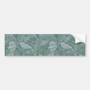 William Morris Acanthus Leaf Teal Blue Pattern Bumper Sticker