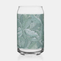 William Morris Acanthus Leaf Teal Blue Pattern