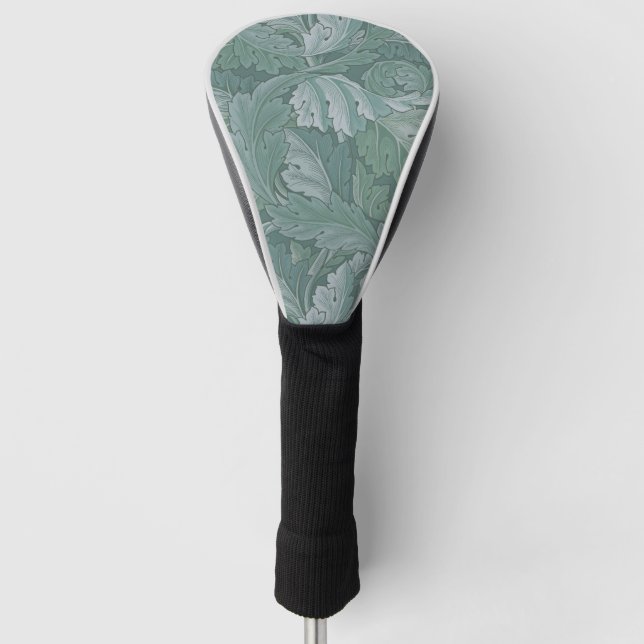 William Morris Acanthus Leaf Teal Blue Pattern Golf Head Cover (Front)