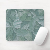William Morris Acanthus Leaf Teal Blue Pattern