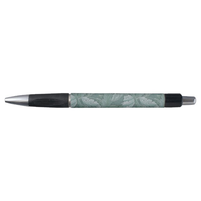 William Morris Acanthus Leaf Teal Blue Pattern Pen (Front)