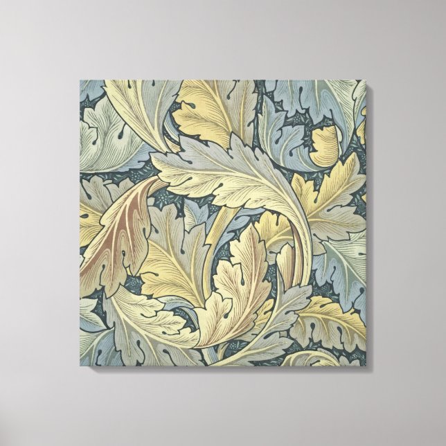 William Morris Acanthus Leaves Floral Art Nouveau Canvas Print (Front)