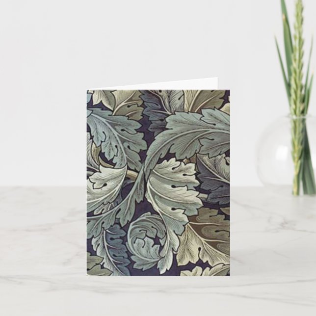 William Morris Acanthus Leaves Floral Art Nouveau Card (Front)