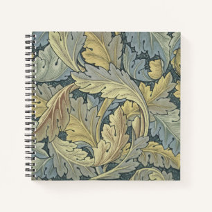 William Morris Acanthus Leaves Floral Art Nouveau Notebook