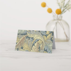 William Morris Acanthus Leaves Floral Art Nouveau Place Card