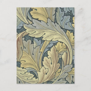 William Morris Acanthus Leaves Floral Art Nouveau Postcard
