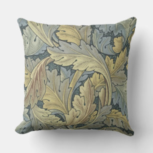 William Morris Acanthus Leaves Floral Art Nouveau Throw Pillow