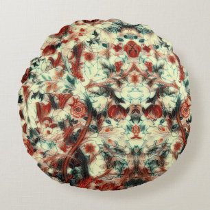 William Morris Acanthus Portiere Altered Art Round Pillow
