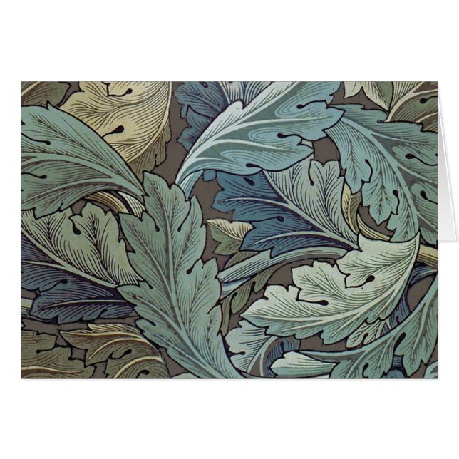 William Morris Acanthus Sage Flower Floral Botanic (Front Horizontal)