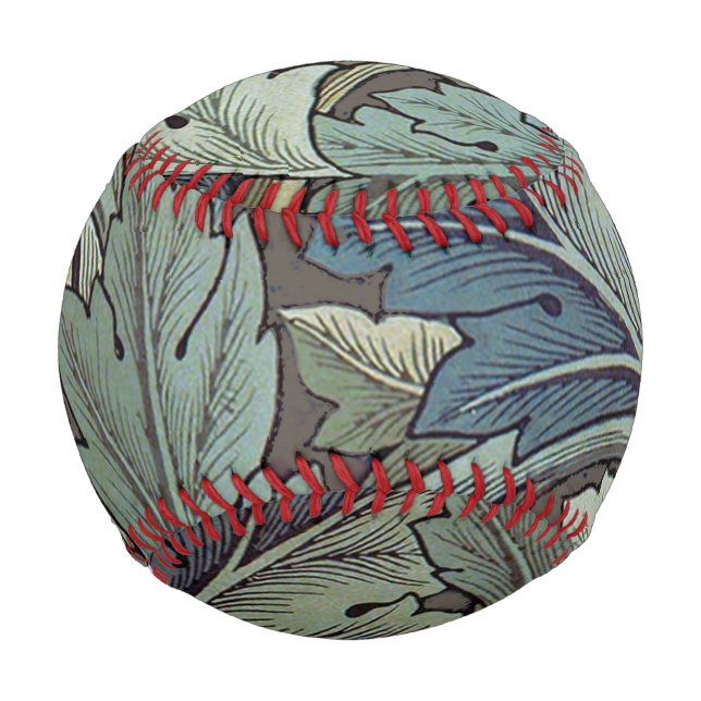 William Morris Acanthus Sage Flower Floral Botanic Baseball (Front)