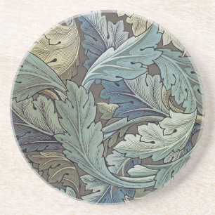 William Morris Acanthus Sage Flower Floral Botanic Coaster