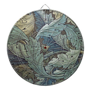 William Morris Acanthus Sage Flower Floral Botanic Dartboard
