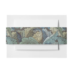 William Morris Acanthus Sage Flower Floral Botanic Invitation Belly Band