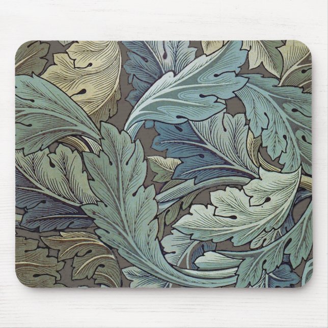 William Morris Acanthus Sage Flower Floral Botanic Mouse Pad (Front)