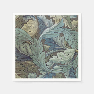 William Morris Acanthus Sage Flower Floral Botanic Napkin