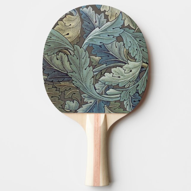 William Morris Acanthus Sage Flower Floral Botanic Ping Pong Paddle (Front)