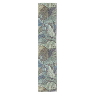 William Morris Acanthus Sage Flower Floral Botanic Short Table Runner