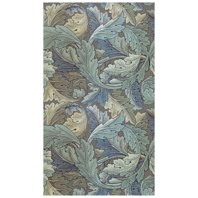 William Morris Acanthus Sage Flower Floral Botanic Tablecloth (Front)