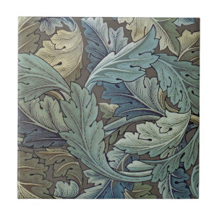 William Morris Acanthus Sage Flower Floral Botanic Tile