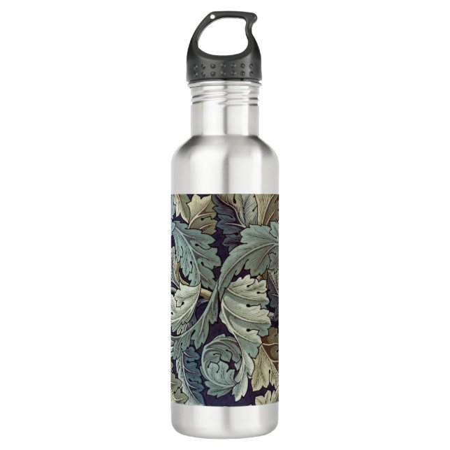 William Morris Acanthus Wallpaper Leaves 710 Ml Water Bottle (Front)
