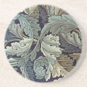 William Morris Acanthus Wallpaper Leaves Coaster
