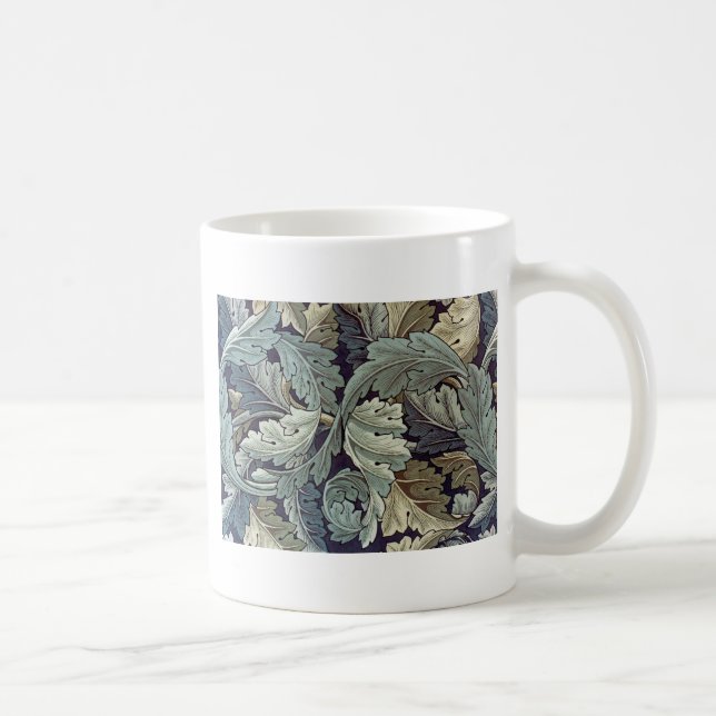 William Morris Acanthus Wallpaper Leaves Coffee Mug (Right)