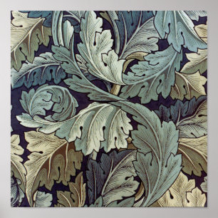 William Morris Acanthus Wallpaper Leaves Poster