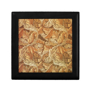 William Morris Acathus Brown Autumn Leaves Gift Box