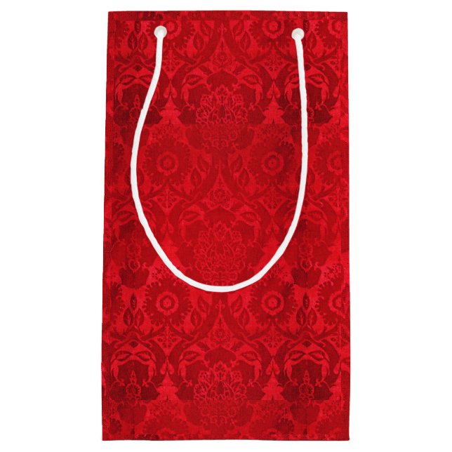  William Morris acorn embossed silk velvet pattern Small Gift Bag (Front)