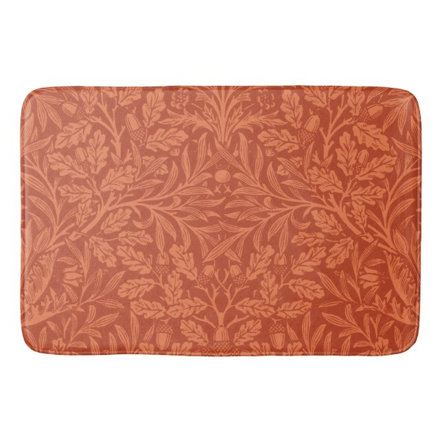 William Morris Acorn Wallpaper Nature Design Bath Mat (Front)