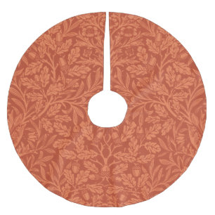 William Morris Acorn Wallpaper Nature Design Brushed Polyester Tree Skirt